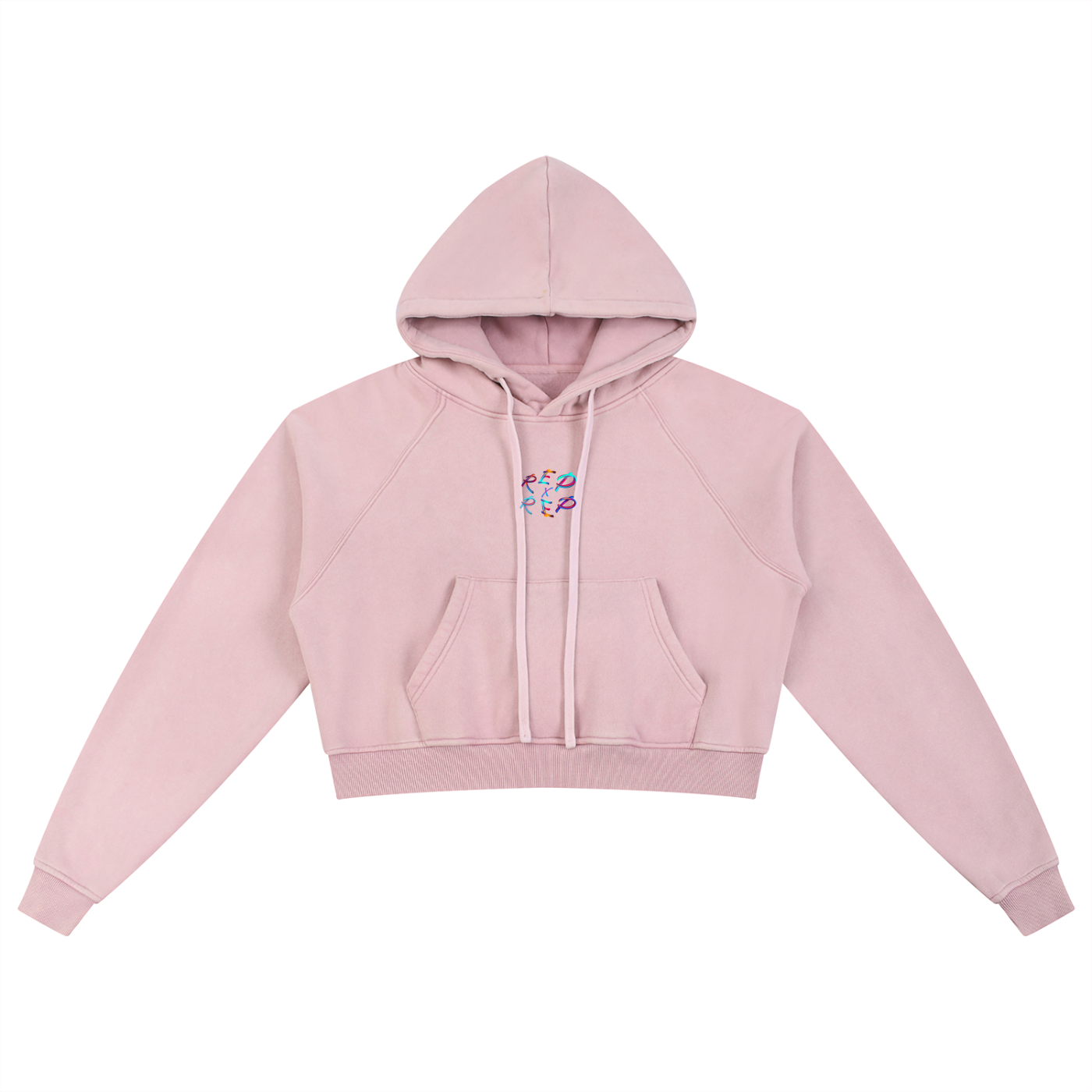 Women Rep x Rep Snow Washed Cropped Hoodie