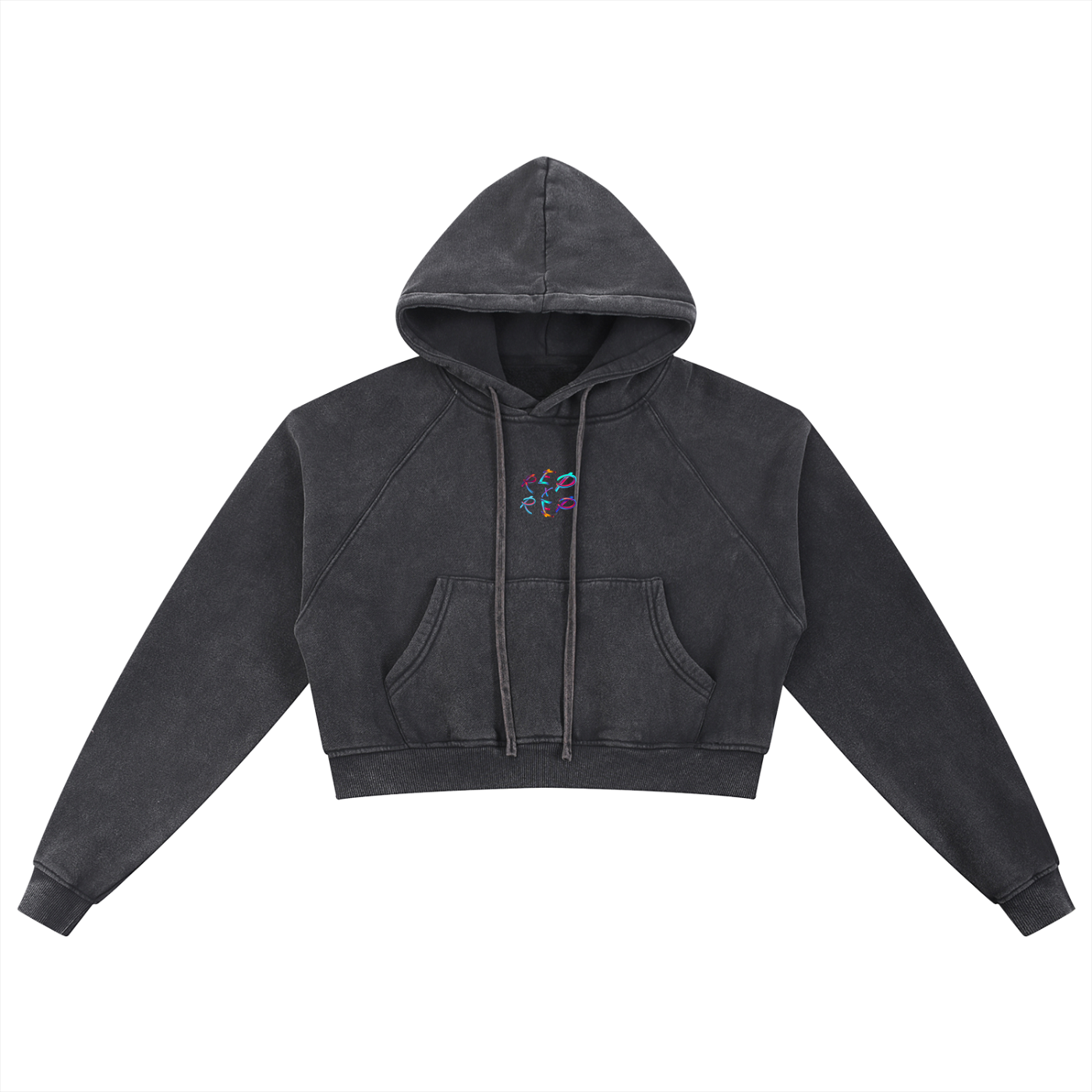 Women Rep x Rep Snow Washed Cropped Hoodie