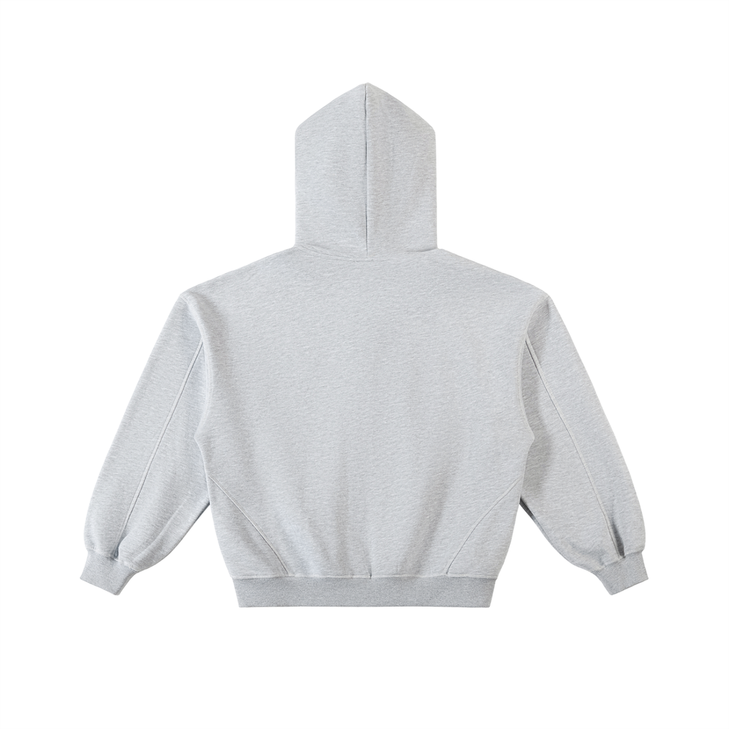 Rep x Rep Contrast-Stitched Boxy Fleece Zip Hoodie